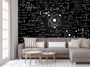 Фотообои Формулы на черном фоне - 3