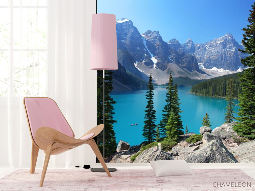 Фотошпалери велике озеро в горах - 4