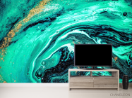 Фотообои Fluid art зелёный - 2