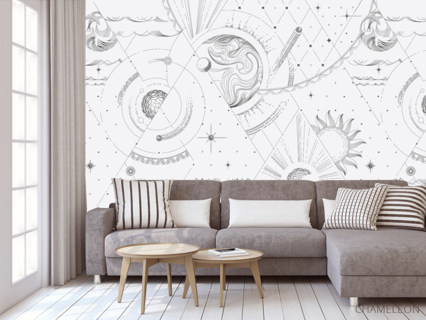 Фотообои Восточный узор в стиле line art - 3