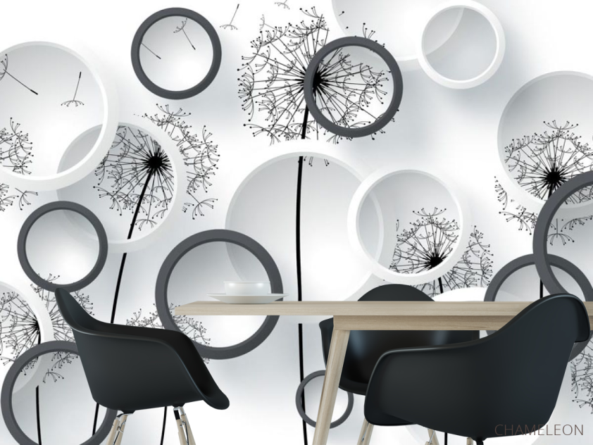 Фотошпалери Чб кульбаби - 1