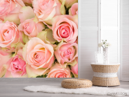 Фотошпалери букет рожевих троянд - 2
