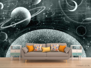 Фотообои Дизайнерские планеты коричневый оттенок - 1