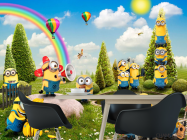 Фотошпалери Міньйони на галявині - 1