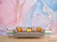 Фотообои розовый флюид арт - 1