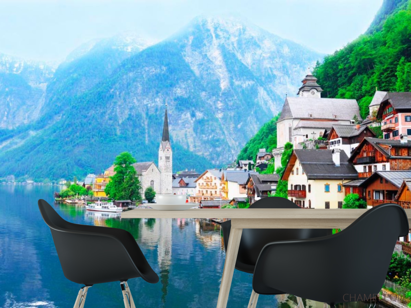 Фотошпалери Гальштат і Гальштатськоє озеро - 1