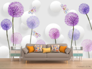 Фотообои цветные одуванчики - 1