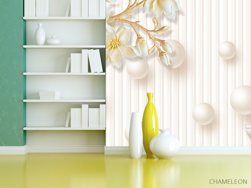 Фотошпалери Кола і стере квіти - 3