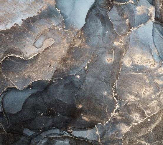 Фотошпалери Сірий Fluid art з золотом 26425