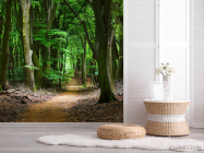 Фотообои дорога в темном лесу - 2