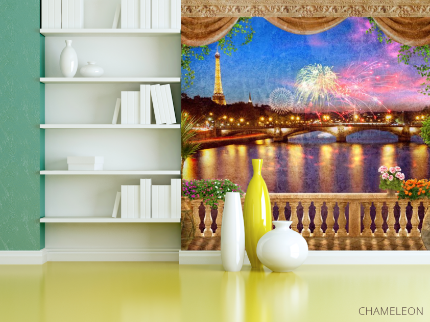 Фотошпалери Фреска вид на Париж - 3