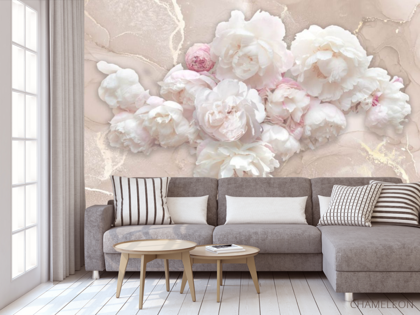 Фотообои Пионы с флюидом - 3