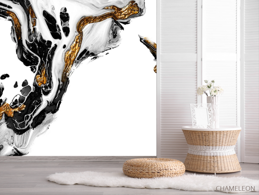 Фотошпалери Золотий Fluid art - 2