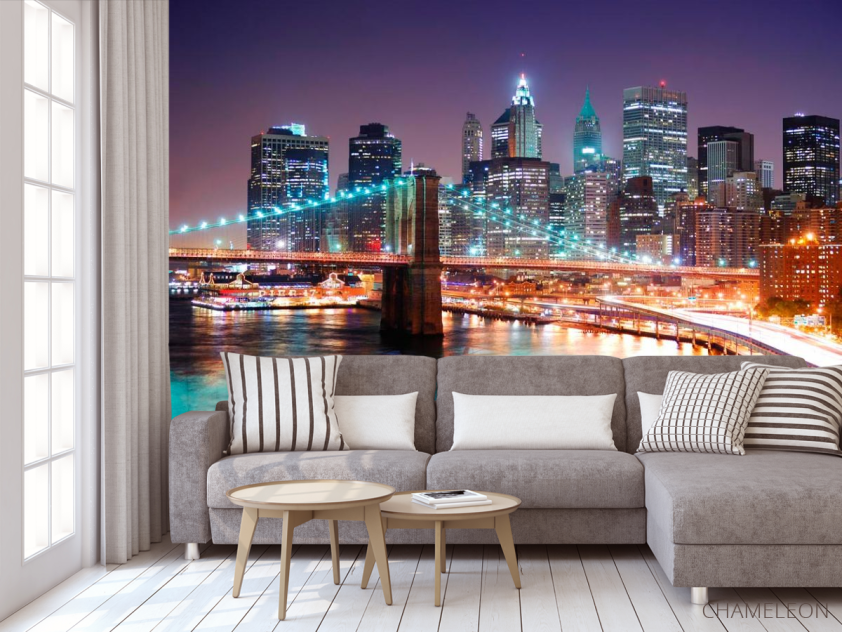 Фотообои Ночные мосты New Yorkа - 3