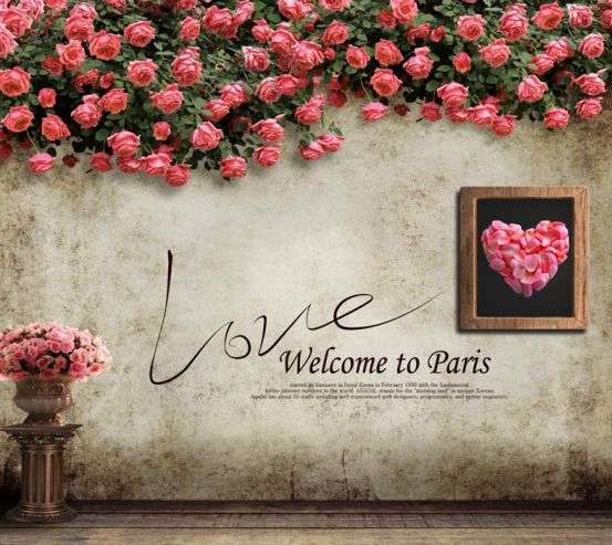 Фотообои Цветочная стена 22328