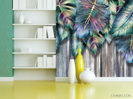 Фотошпалери Тропічні листя 3д - 3