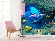 Фотошпалери дельфіни і корали - 4