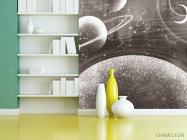 Фотошпалери дизайнерська планета зелений відтінок - 3