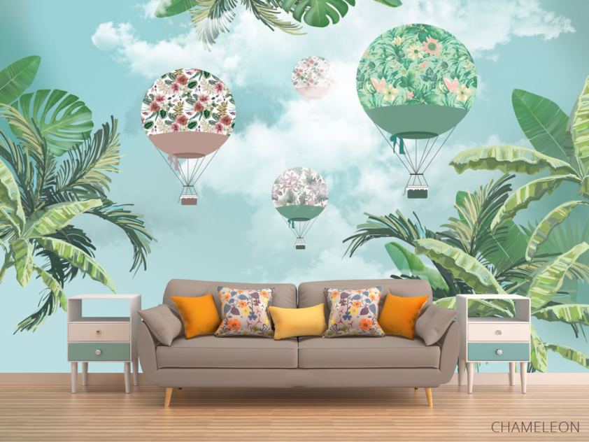 Фотообои Пальмы и воздушные шары - 1