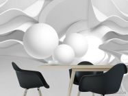 Фотошпалери 3Д сірі кулі - 1