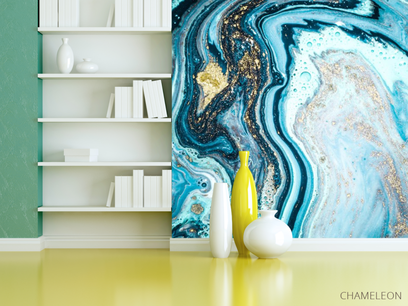 Фотошпалери Fluid Art блакитний - 3