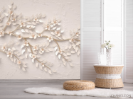 Фотошпалери Керамічна гілка з квітами - 2