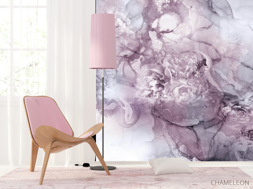 Фотошпалери Фіолетовий Fluid art - 4