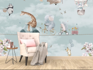 Фотообои Животные на велосипедах - 4