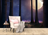 Фотообои луна в лесу - 4