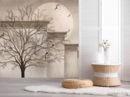 Фотошпалери дерево і птиці - 2