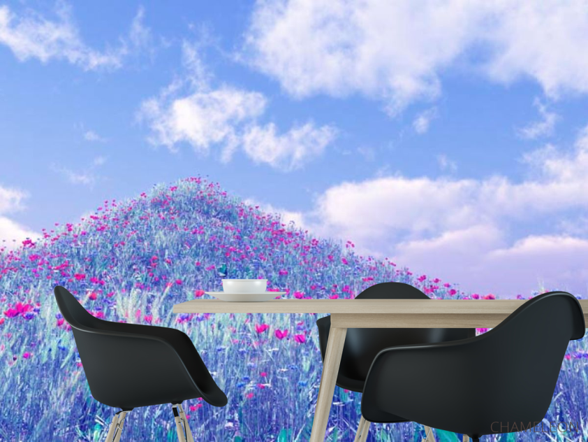 Фотошпалери Гора, маки - 1