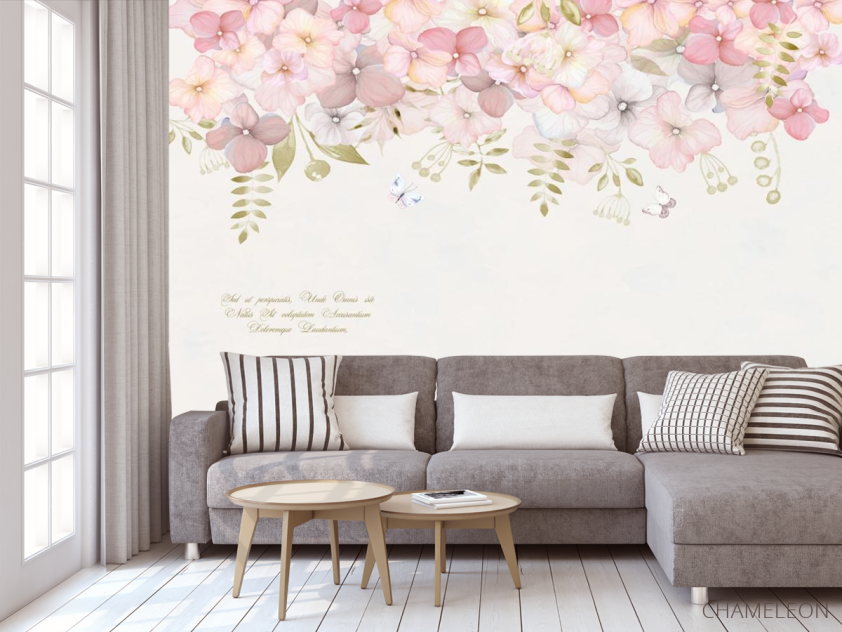 Фотообои Розовые нежные цветы - 3