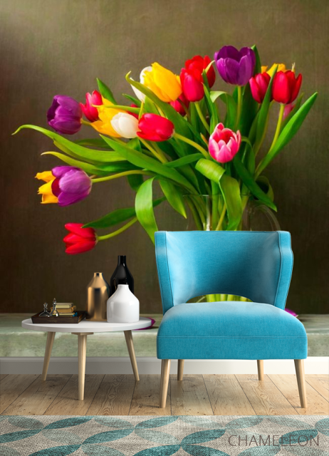 Фотообои Кувшин с тюльпанами - 4