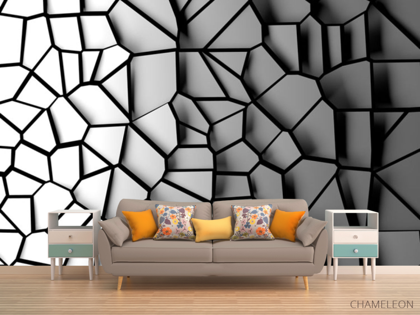 Фотообои Серая 3д стена - 1