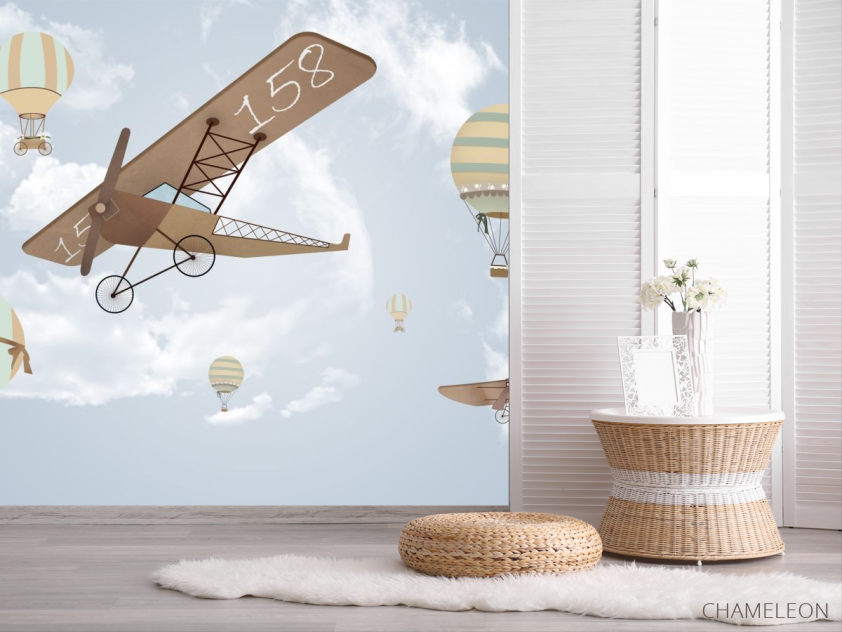 Фотошпалери повітряні кулі і літаки - 2
