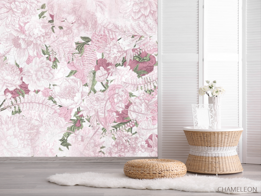 Фотошпалери векторні дизайнерські квіти - 2