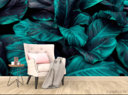 Фотообои Темно-зелёные листья - 4