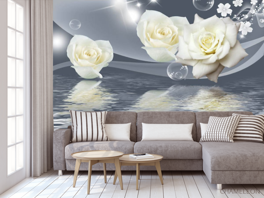 Фотообои цветы на воде - 3