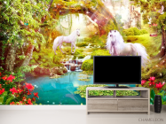 Фотообои Лошади, арка, вода - 2