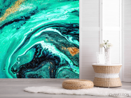 Фотошпалери Fluid art зелений - 2