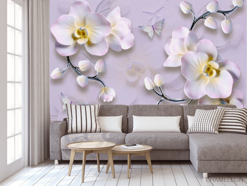 Фотообои 3д цветы - 3