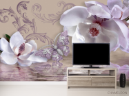 Фотообои 3д магнолии и брошь - 2