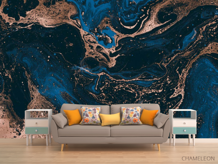 Фотообои Синий флюид - 1