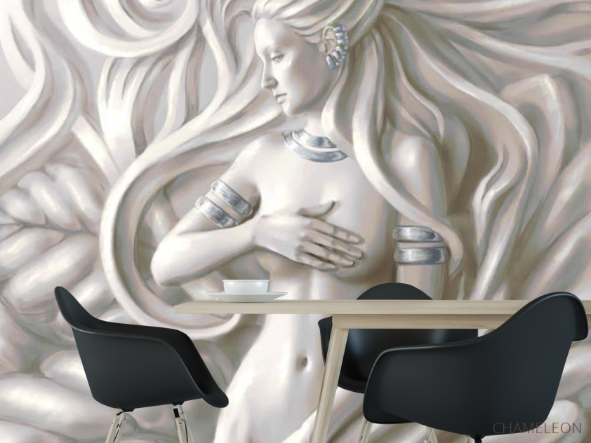 Фотошпалери абстрактна дівчина з ефектом 3д - 1