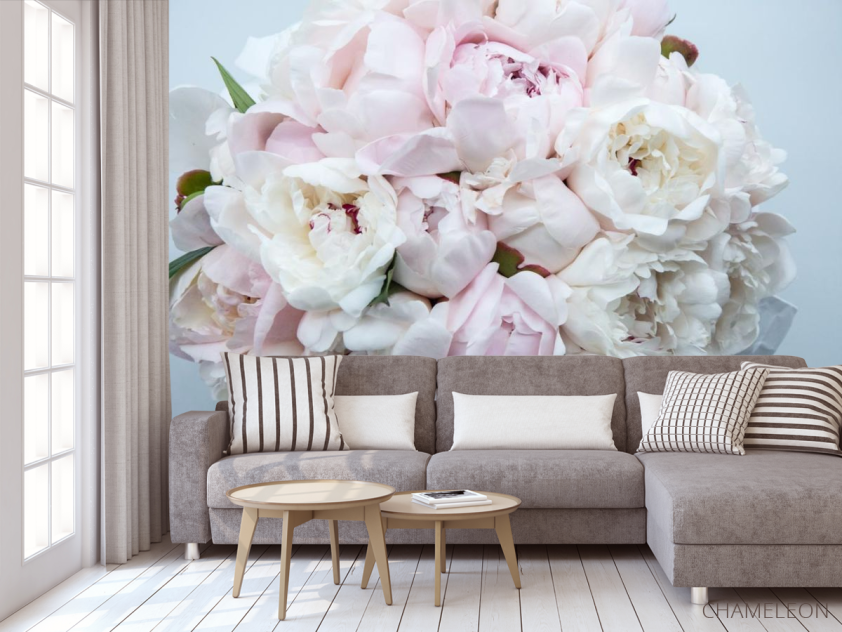 Фотообои большой пион из пионов - 3