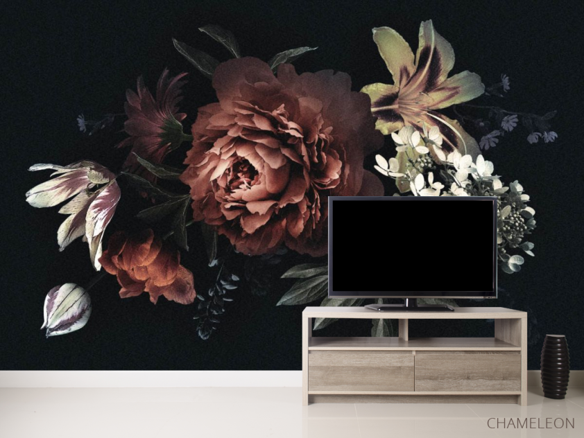 Фотообои Винтажный тёмный букет - 2