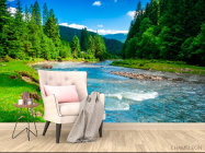 Фотообои Течение, зелень - 4