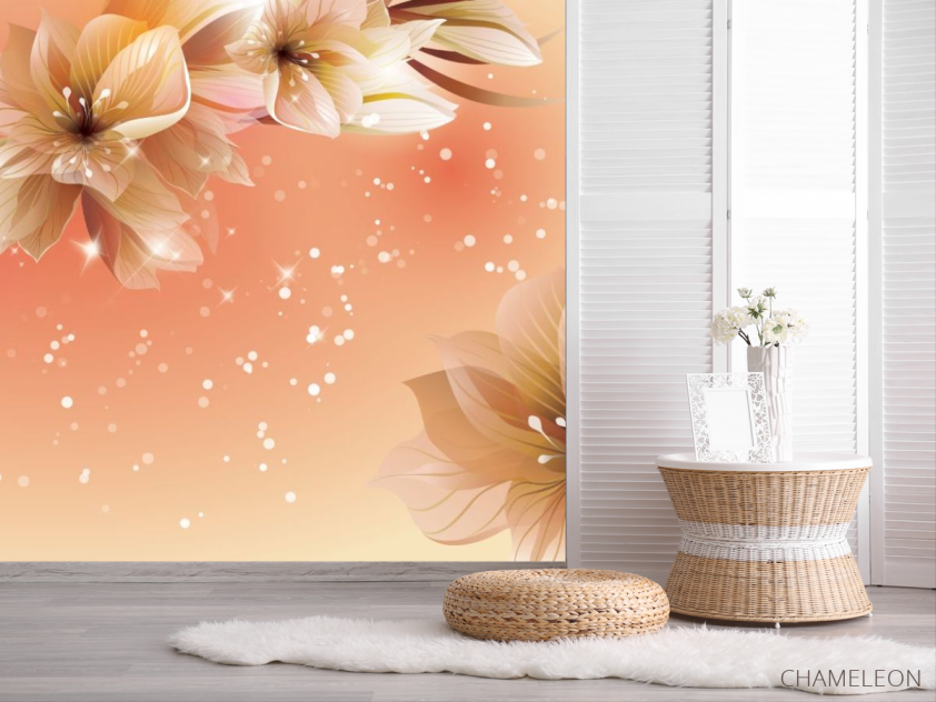 Фотошпалери 3D чарівні квіти - 2