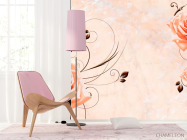 Фотошпалери 3D троянди на тлі ніжному - 4