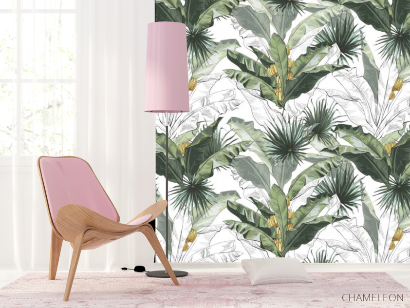 Фотошпалери бананове листя - 4